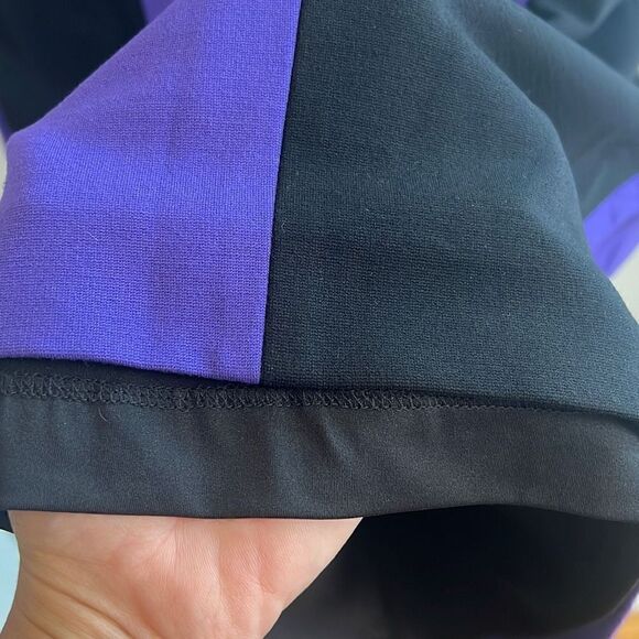 Carlisle Blue Black Gray Color Block 3/4 Sleeve Midi Sheath Dress Women’s 10 - Picture 10 of 11